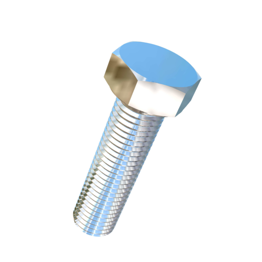 Titanium 1-8 X 3-5/8 inch UNC Fully Threaded Allied Titanium Hex Head Bolt (No Dimple)