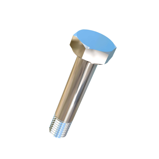 Titanium 1/4-28 X 1.3 UNF Allied Titanium Hex Head Bolt (No Dimple)  with 1 inch unthreaded shank