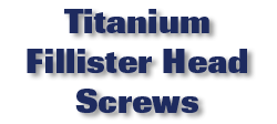 Titanium Fillister Head Screws