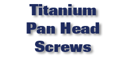 Titanium Pan Head Screws