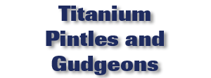 Titanium Pintles and Gudgeons