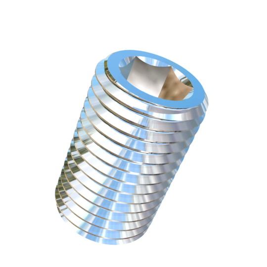 Titanium 1-3/4-5 X 3 inch UNC Allied Titanium Set Screw, Socket Drive with Cup Point