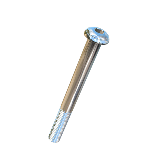 Titanium 1/2-13 X 5 UNC Button Head Socket Drive Allied Titanium Cap Screw with 1-3/4 inches of threads