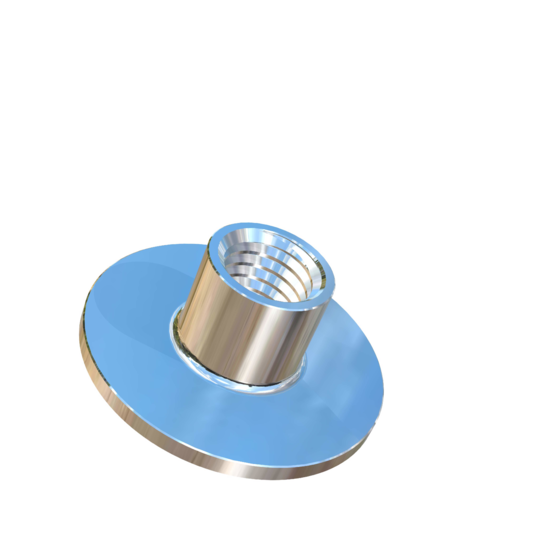 Titanium 1/4-28 UNF X 1/4 inch Allied Titanium Round Weld Nut