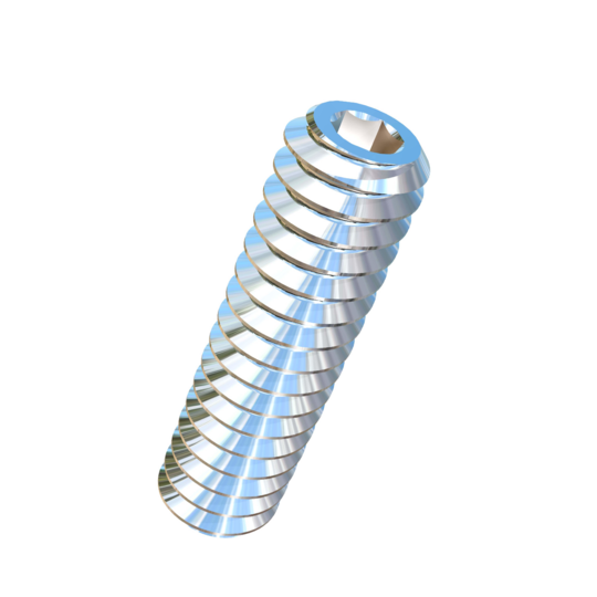 Titanium M1.6-0.35 Pitch X 6mm Allied Titanium Set Screw, Socket Drive with Flat Point