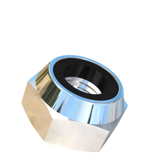 Titanium M10-1.25 Pitch Allied Titanium Hex Nylock Nut, Low Profile