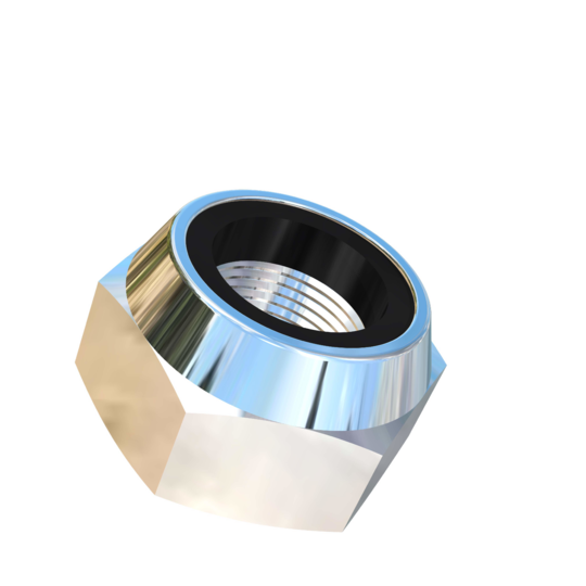 Titanium M11-0.75 Pitch Allied Titanium Hex Nylock Nut, Low Profile