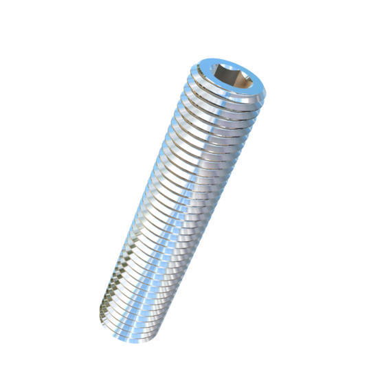 Titanium M12-1.5 Pitch X 55mm Allied Titanium Set Screw, Socket Drive with Flat Point