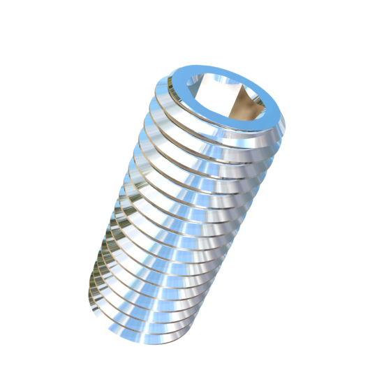 Titanium M2.5-0.35 Pitch X 6mm Allied Titanium Set Screw, Socket Drive with Flat Point